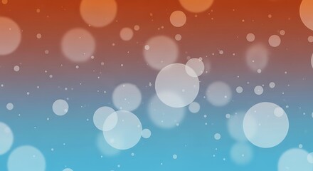 Abstract bokeh lights gradient background with orange and blue hues