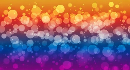 Vibrant rainbow bokeh lights abstract background