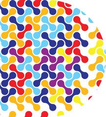 abstract colorful  d letter on background