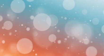 Obraz premium Soft bokeh lights gradient background with circles and dots