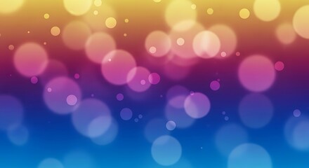 Soft bokeh lights gradient background with pink purple blue yellow hues