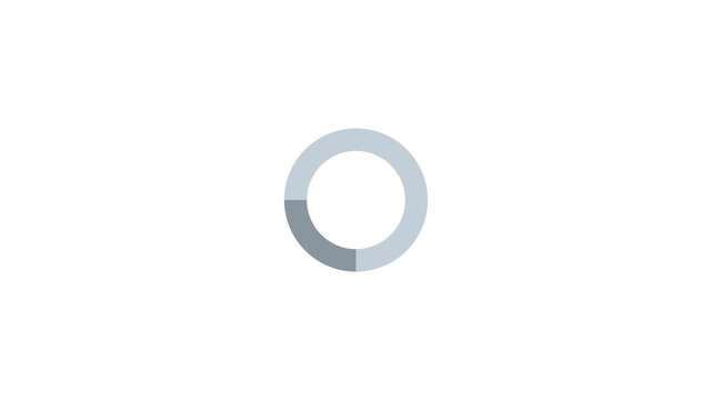 Simple circular loader loop animation on white 4K background