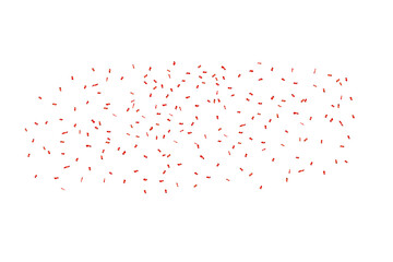 Small Red Confetti Scatter &ndash; Center Party Overlay, Red Confetti Pieces &ndash; Minimal Scattered Festive Overlay, Central Red Confetti Burst &ndash; Celebration Overlay