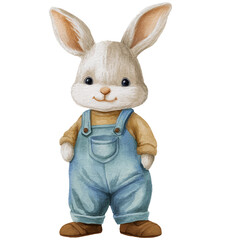 bunny character in overalls