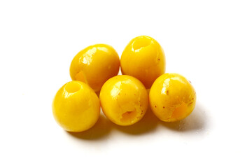 Pickled jujube fruits with a sweet and tangy flavor.