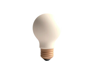 3D rendered bulb with a frosted glass effect against a black background