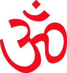 Om Symbol Vector Illustration for Yoga, Meditation, Spiritual Art, Indian Temple, and Cultural Design Use – Sacred Hindu Symbol of Peace and Mindfulness