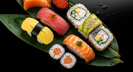 Delicious Sushi Platter - A Culinary Delight of Japanese Cuisine.