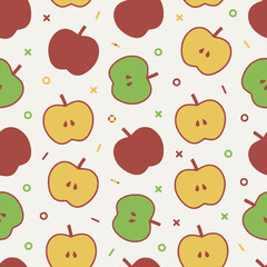 seamless pattern with apples