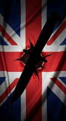 Distorted Union Jack - A Symbol of Division and Conflict.