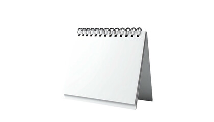 Vector image of a white desktop calendar against a black background