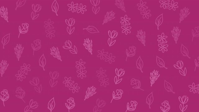 Floral pattern doodles in sketched flowers on a soft pink backdrop. Suitable for wallpapers, wrapping papers, and fabric designs.