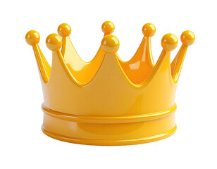 Gleaming, golden crown with rounded spikes, isolated against a black background