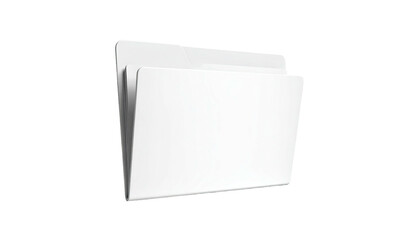 White, opened folder containing files, isolated on a dark background