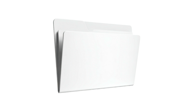 White, opened folder containing files, isolated on a dark background - Powered by Adobe