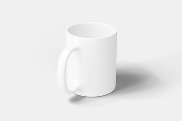 Minimalist White Ceramic Mug Mockup on a Clean Background