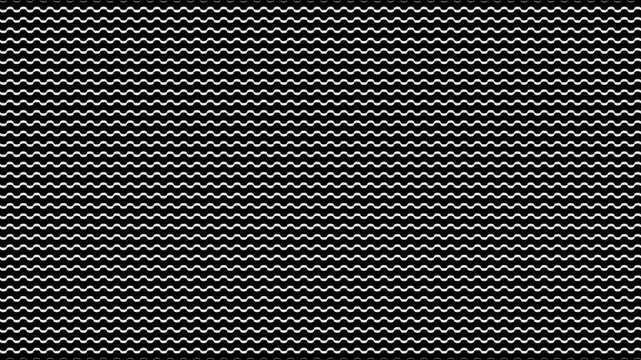 Horizontal Wavy Lines Pattern in White on Black Background texture geometric