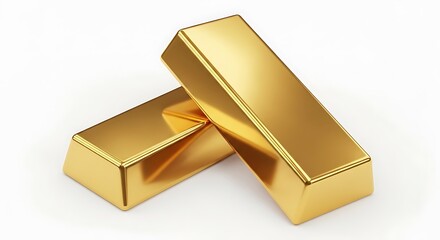 Two Gleaming Gold Bars - A Symbol of Wealth and Prosperity.