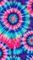 Vibrant Tie-Dye Swirls - A Colorful Abstract Pattern.