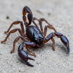 Pseudoscorpion on Concrete - A Close-Up View of a Small Arachnid.