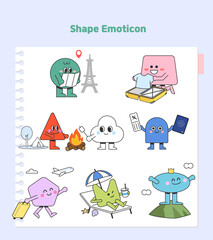 도형 캐릭터 이모티콘