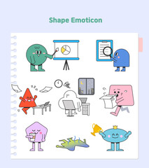 도형 캐릭터 이모티콘