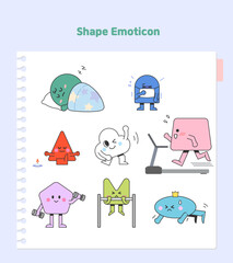 도형 캐릭터 이모티콘