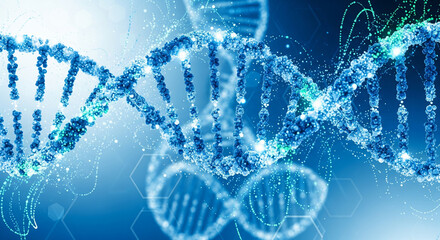 DNA Structure Double Helix with Molecular Biology Concepts and Genetic Code Representation