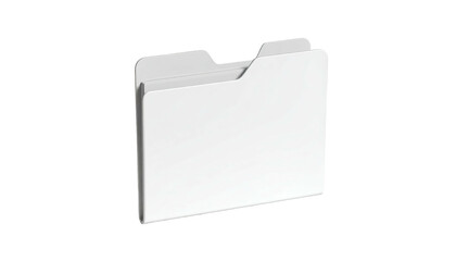 A simple, white, open folder with papers, on a black background