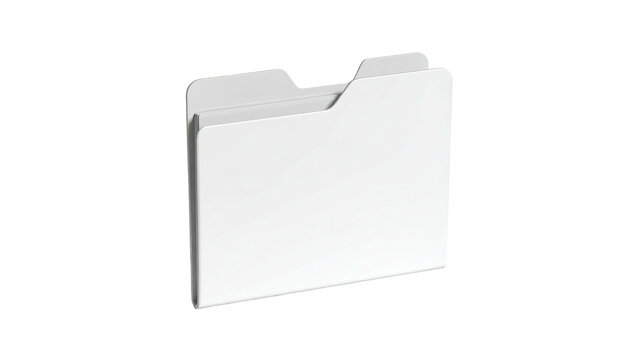 A simple, white, open folder with papers, on a black background - Powered by Adobe