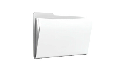 A digital file folder icon with a stack of blank white papers
