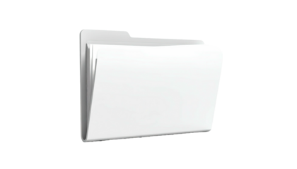 A digital file folder icon with a stack of blank white papers