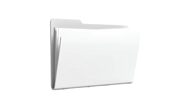 A digital file folder icon with a stack of blank white papers
