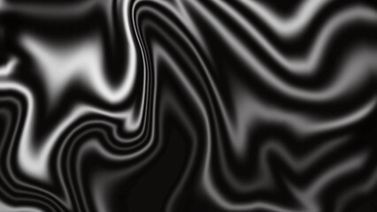 Modern monochrome liquid art wallpaper or banner. Sleek abstract ink or metallic flow design.