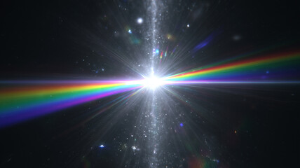 Prism Light Spectrum with Rainbow Colors