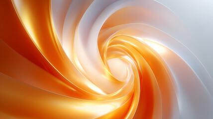Orange and White Spiral Energy Vortex