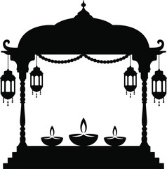 Traditional Diwali Celebration Vector Bundle