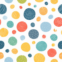 Seamless pattern with circles vector background print design
2