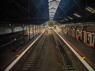 Naklejka premium Classic Country Railway Station Interior