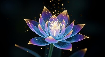 Ethereal Lotus Blossom - A Symbol of Purity and Enlightenment.