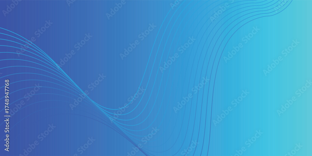 Canvas Prints abstract blue wavy background with line wave. vector illustration eps10
