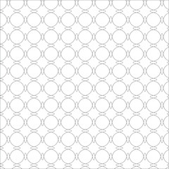 Naklejka premium Intricate geometric pattern of overlapping circles and squares in a repeating mosaic design