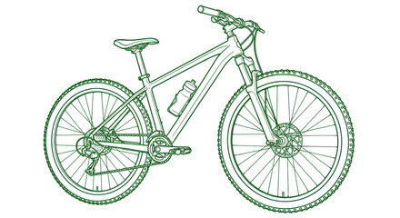 bicycle isolated on white background