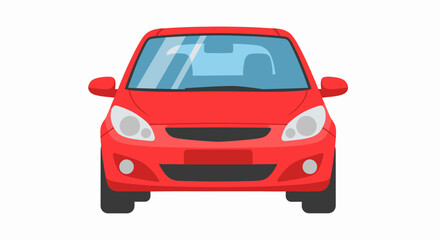 red car isolated on white