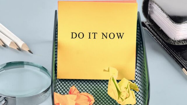Explore the essence of proactive business strategies and financial concepts. See Do It Now transformed into a daily Mantra for Achievement and Success