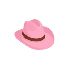 Cowboy hat or fedora is a classic fashion accessory on a white background