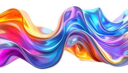 Iridescent flowing fabric abstract