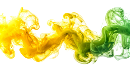 Yellow/green abstract flowing form