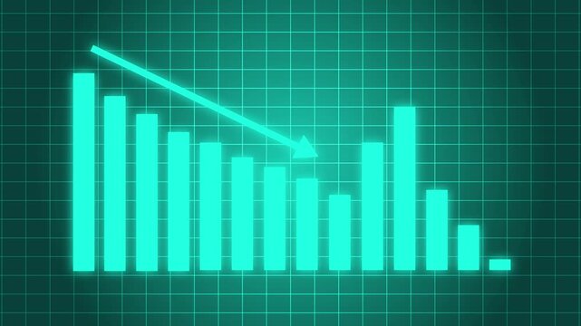 Growth Metrics Animation with Business Report and Bar Chart