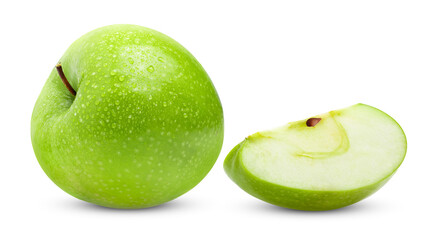 green apple on white background (Image from camera)